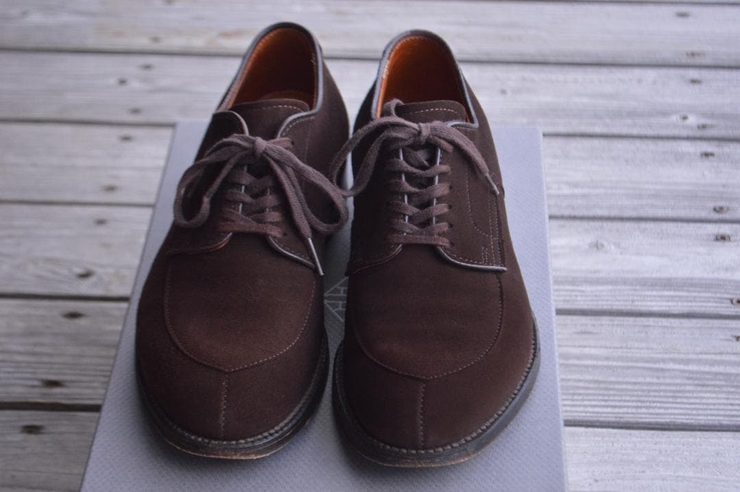 美品　ALDEN　Vチップ　6.5D　ダークブラウン　モディファイドラスト