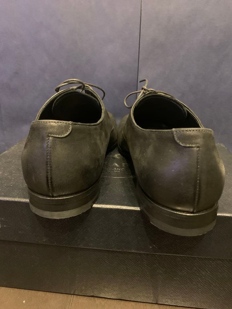 PRADA メンズ レザー レースアップ シューズ 黒 サイズ27cm 箱付き