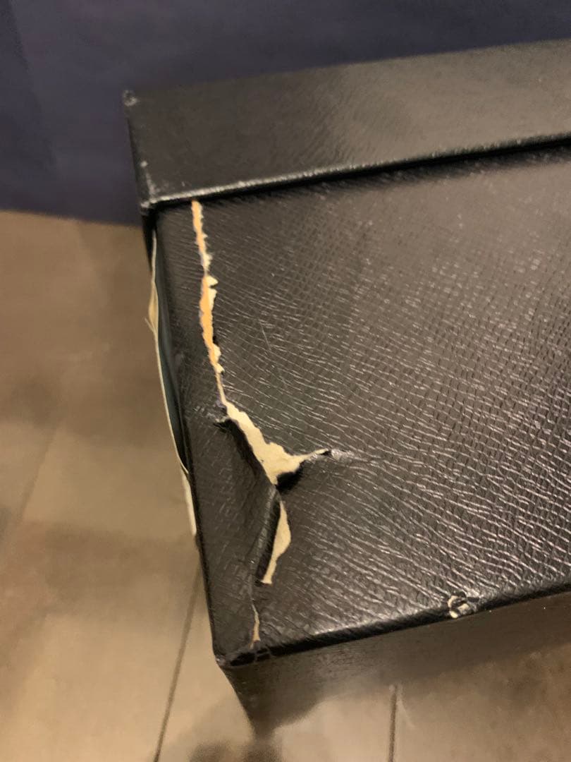 PRADA メンズ レザー レースアップ シューズ 黒 サイズ27cm 箱付き