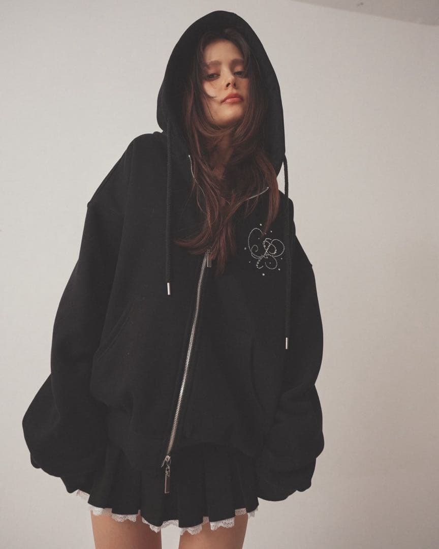 トップス pellicule motif stone big PK black