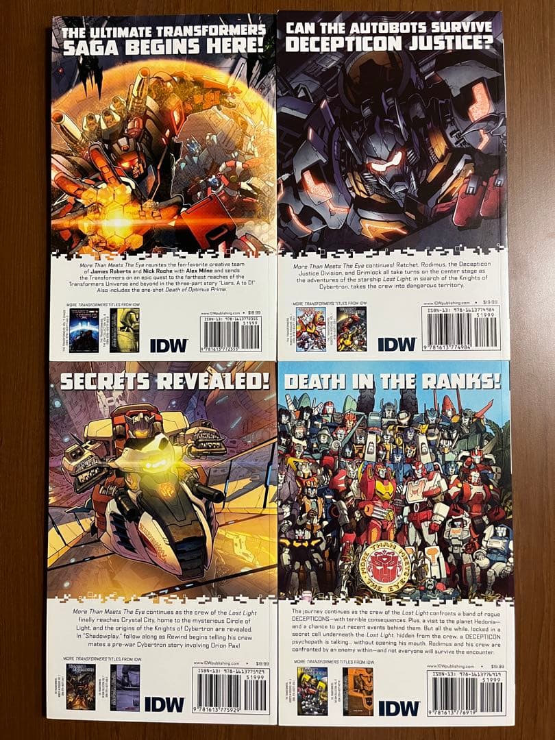 洋書 Transformers:More Than Meets the Eye 1-4