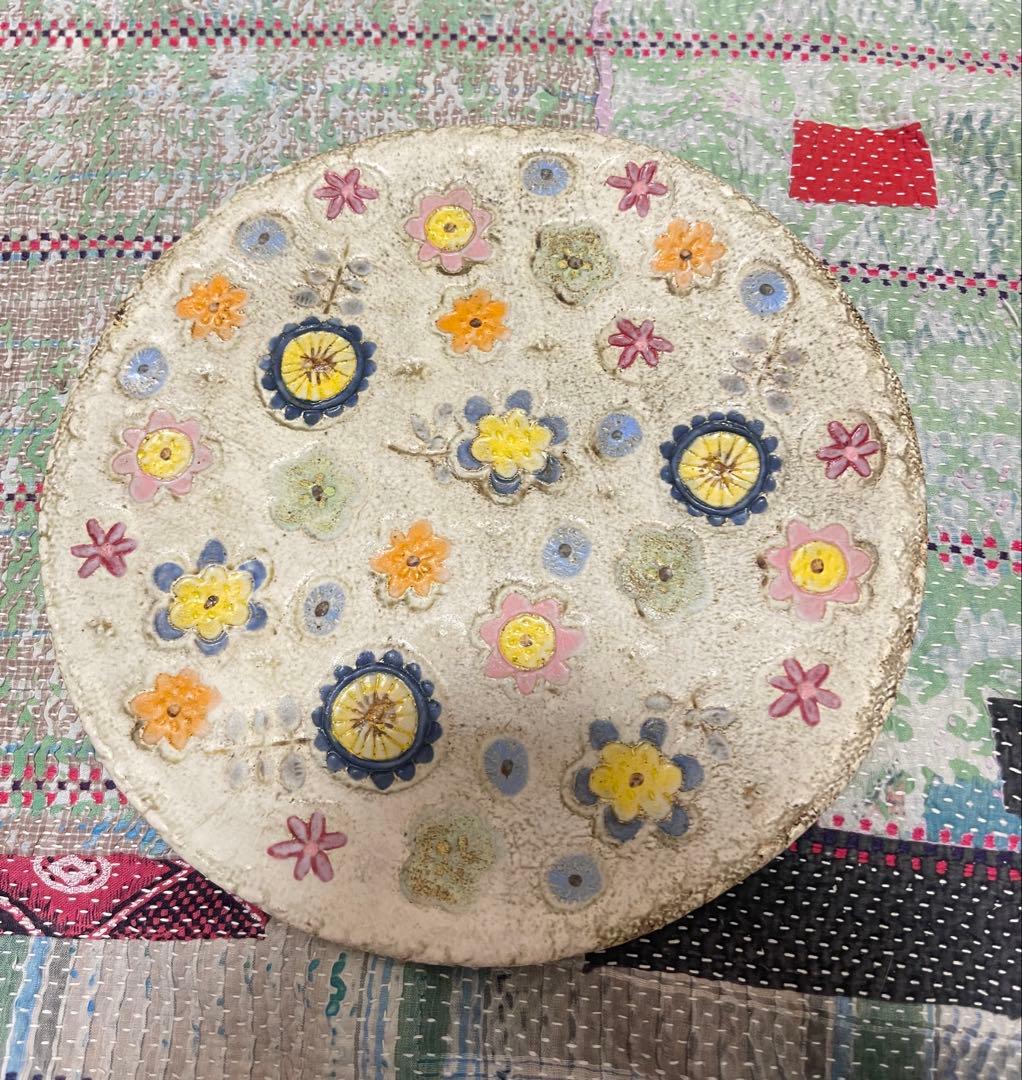 本田あつみさん佐倉愛菜　花柄陶器プレート