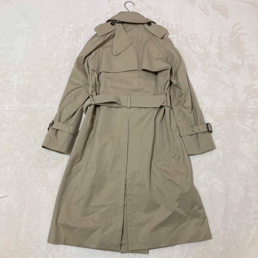 【美品】Drawe ドロワー トレンチコート ダブル ベルト付き 千鳥柄 38