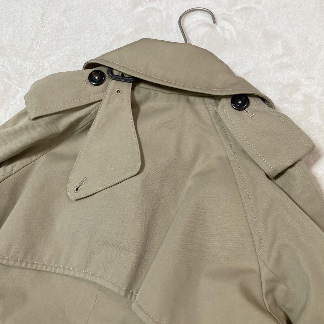 【美品】Drawe ドロワー トレンチコート ダブル ベルト付き 千鳥柄 38