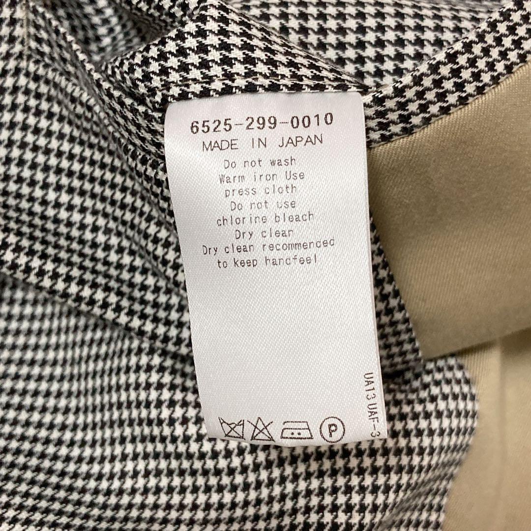 【美品】Drawe ドロワー トレンチコート ダブル ベルト付き 千鳥柄 38
