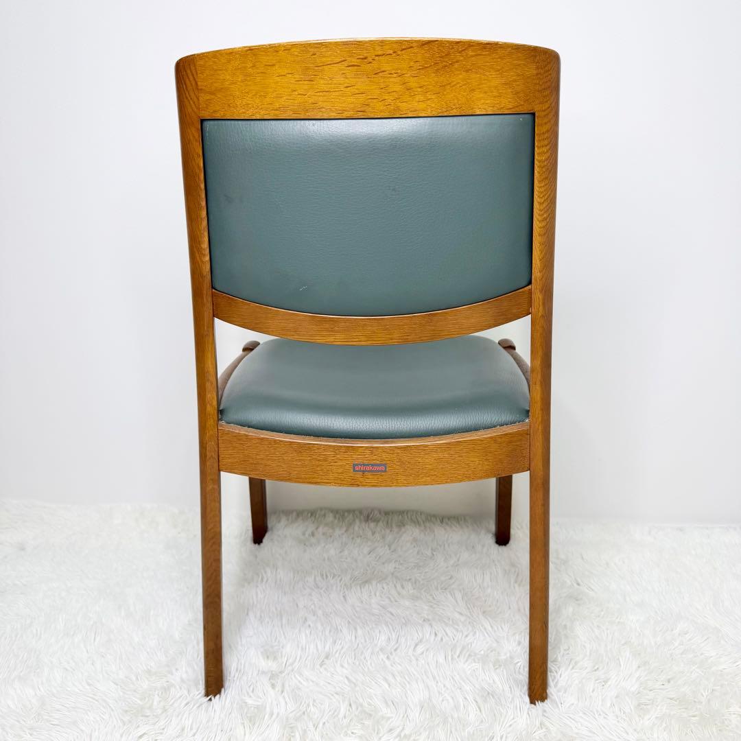 shirakawa ダイニングチェア S-320 イス グリーン 木製 ②