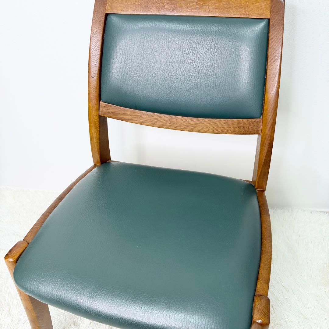 shirakawa ダイニングチェア S-320 イス グリーン 木製 ②