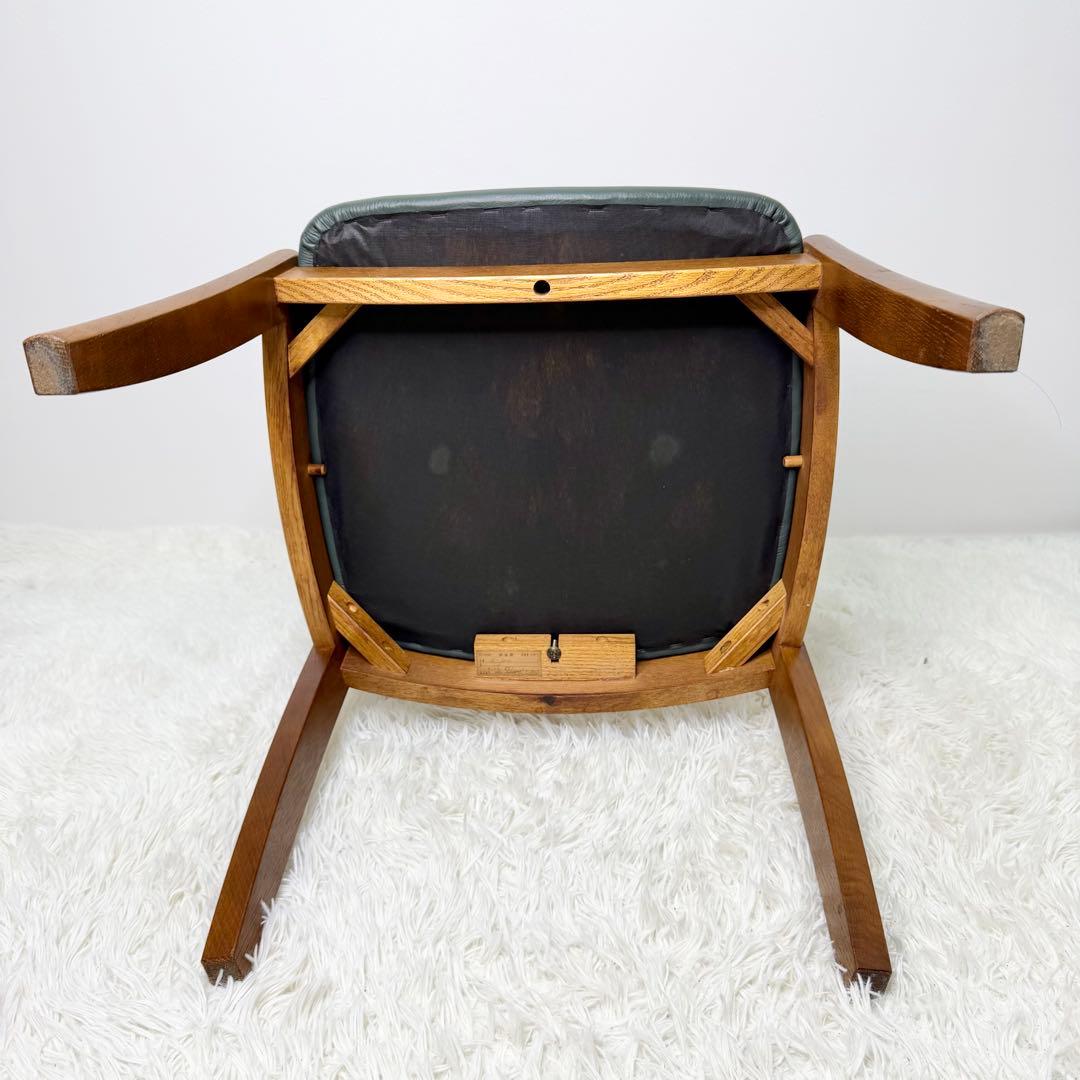 shirakawa ダイニングチェア S-320 イス グリーン 木製 ②