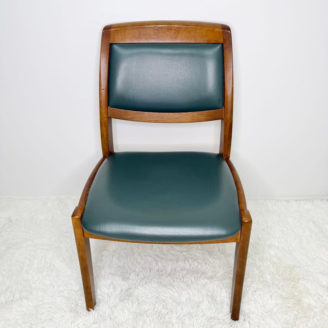 shirakawa ダイニングチェア S-320 イス グリーン 木製 ②