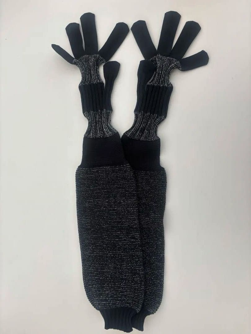 新品未使用CFCLシーエフシーエルニットロンググローブ手袋黒シルバー
