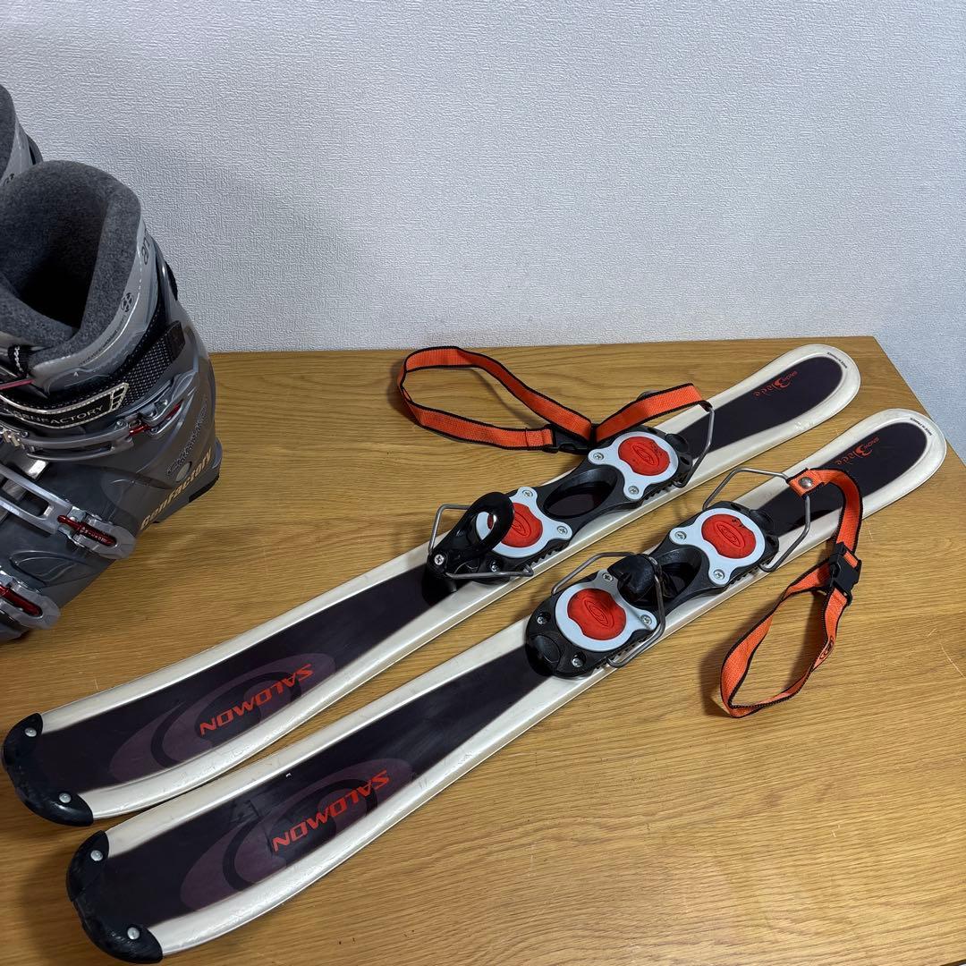 メンズ　ショートスキー　ファンスキーセット　サロモン　26-26.5cmブーツ付