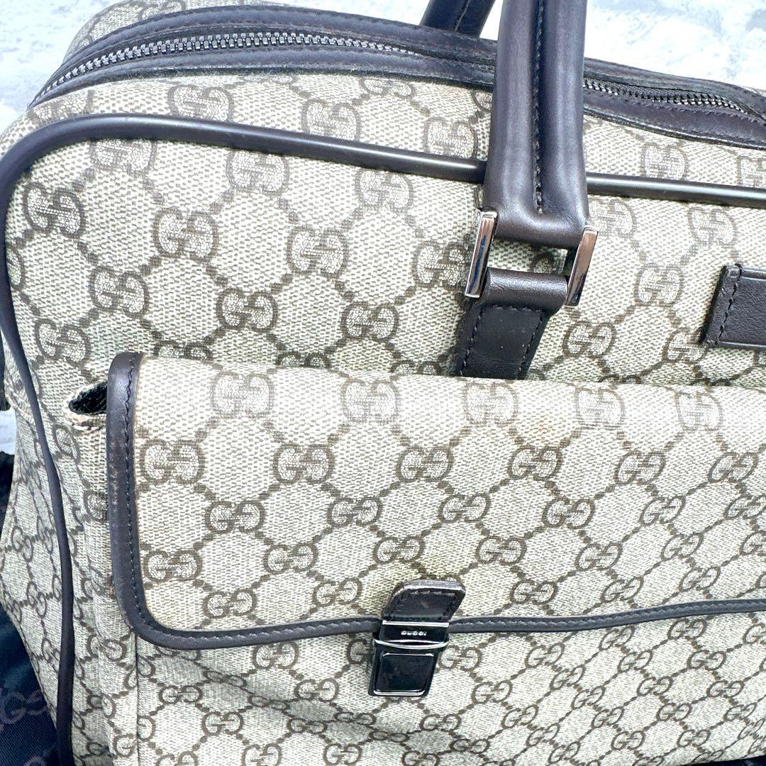 GUCCI グッチ　ハンドバッグ ビジネスバッグ ロゴ GGスプリーム　PVC