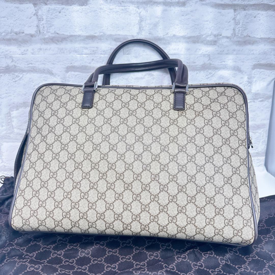 GUCCI グッチ　ハンドバッグ ビジネスバッグ ロゴ GGスプリーム　PVC