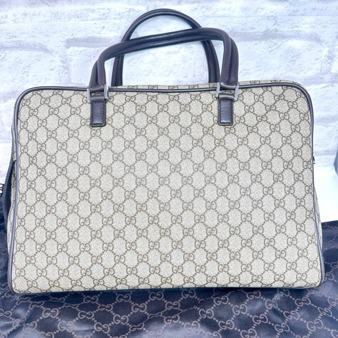 GUCCI グッチ　ハンドバッグ ビジネスバッグ ロゴ GGスプリーム　PVC