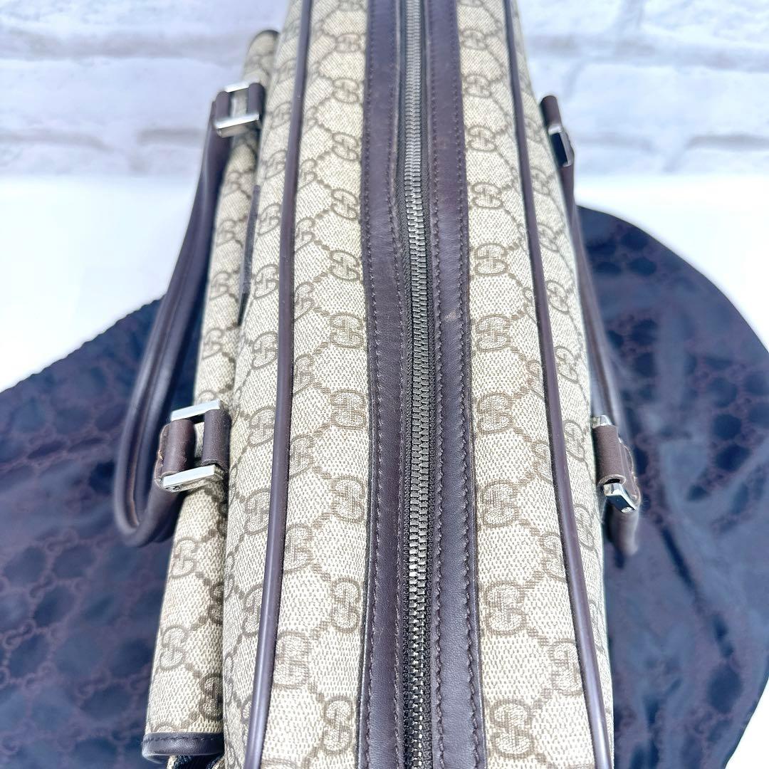 GUCCI グッチ　ハンドバッグ ビジネスバッグ ロゴ GGスプリーム　PVC