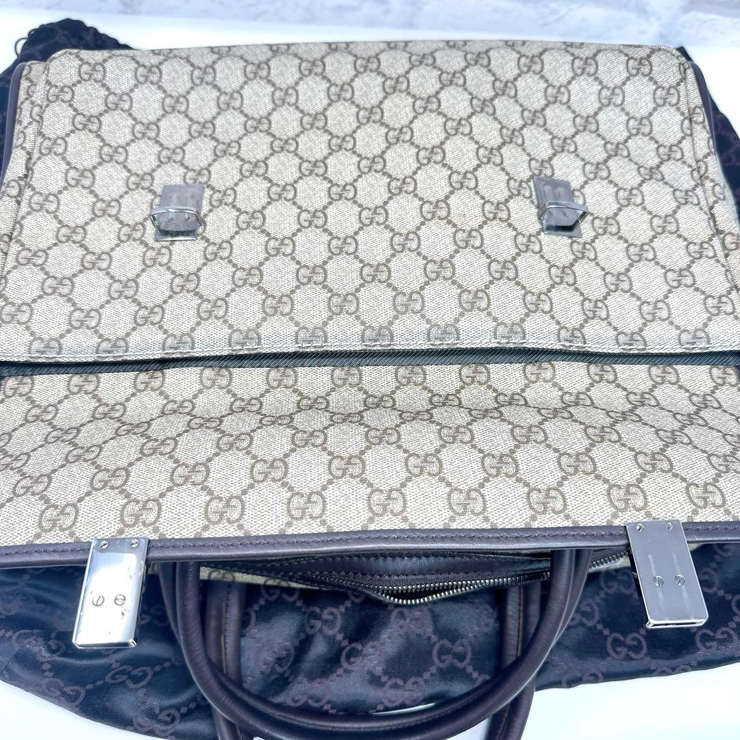 GUCCI グッチ　ハンドバッグ ビジネスバッグ ロゴ GGスプリーム　PVC