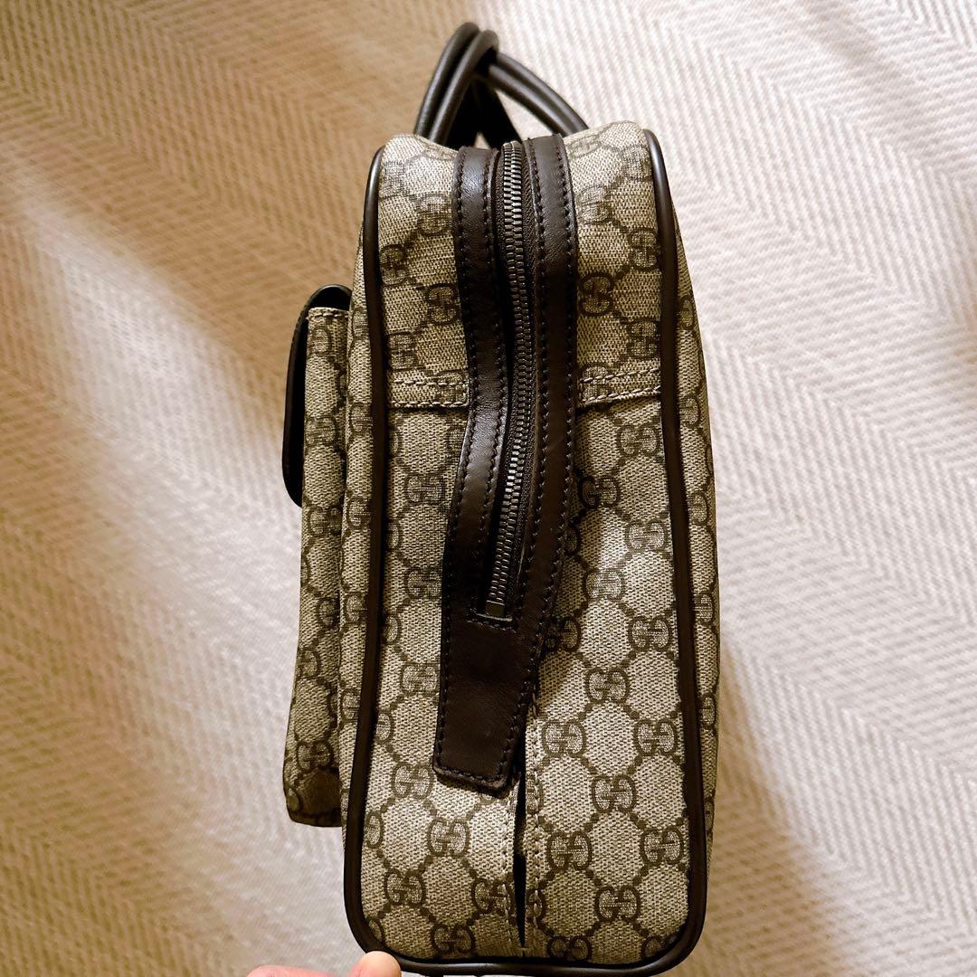 GUCCI グッチ　ハンドバッグ ビジネスバッグ ロゴ GGスプリーム　PVC