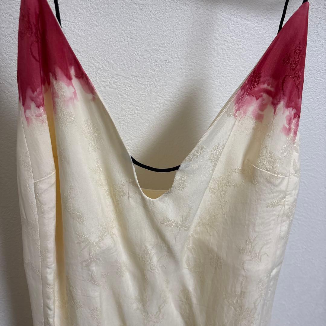 mame kurogouchi 鶴柄ジャカードキャミソールドレス