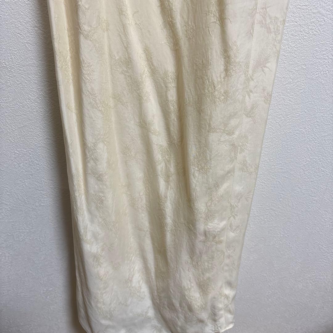 mame kurogouchi 鶴柄ジャカードキャミソールドレス