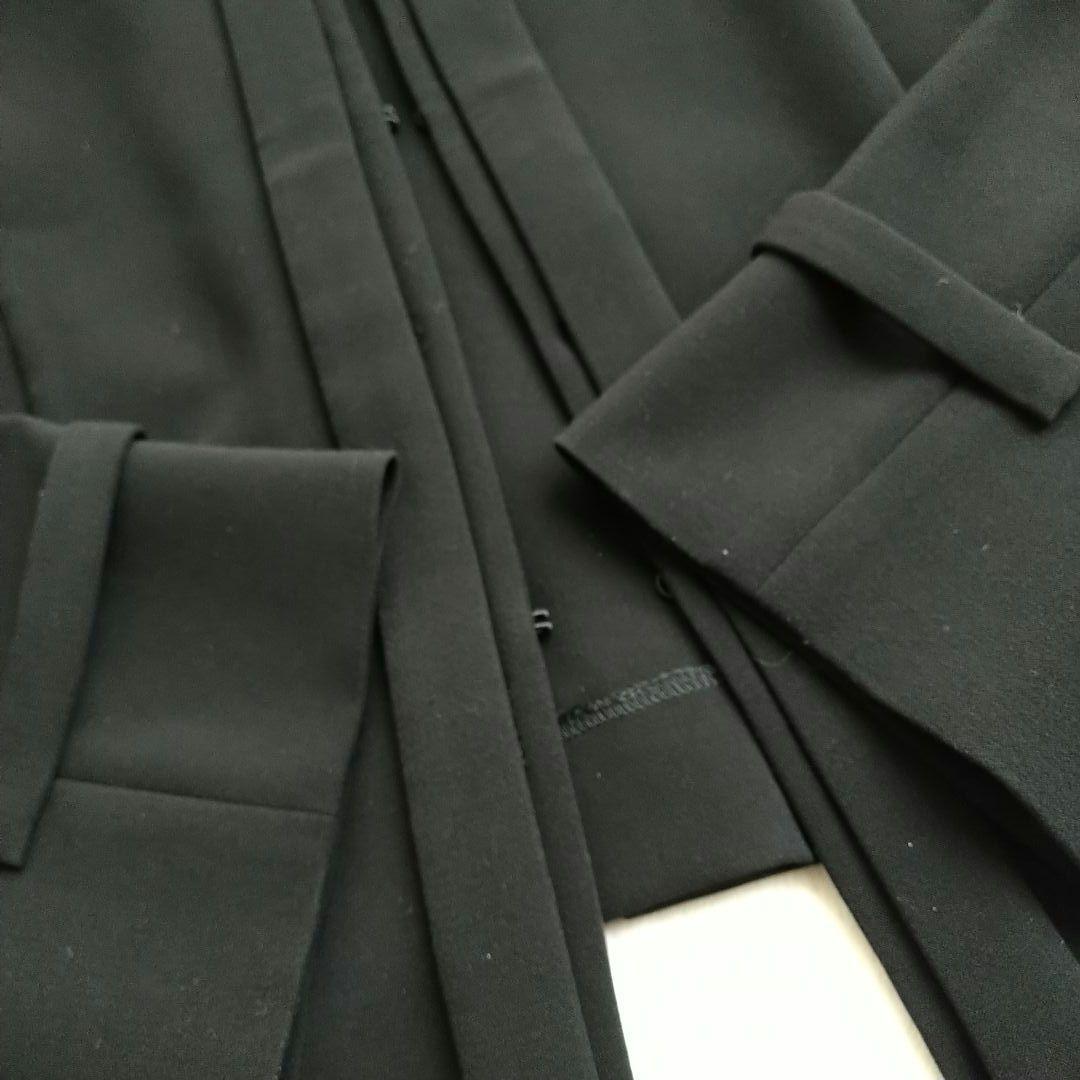 フォクシーニューヨーク ノーカラージャケット ショート丈 七分袖 黒 38