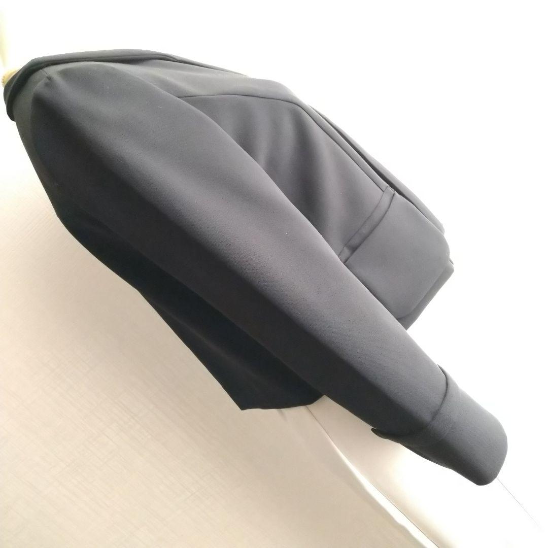 フォクシーニューヨーク ノーカラージャケット ショート丈 七分袖 黒 38