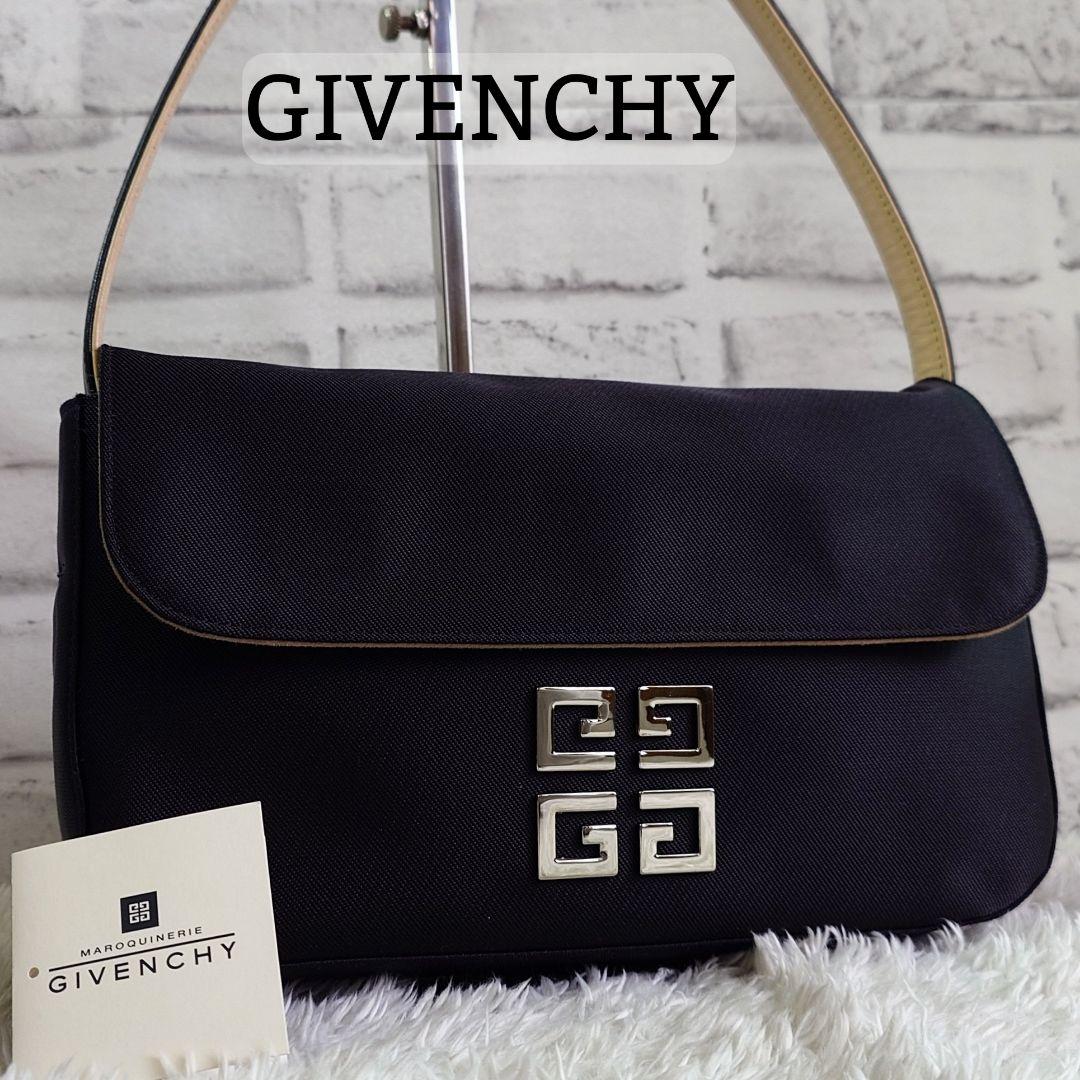 美品 ジバンシィ ポーチ付き ショルダーバッグ 4Gロゴ ブラック ワンショル