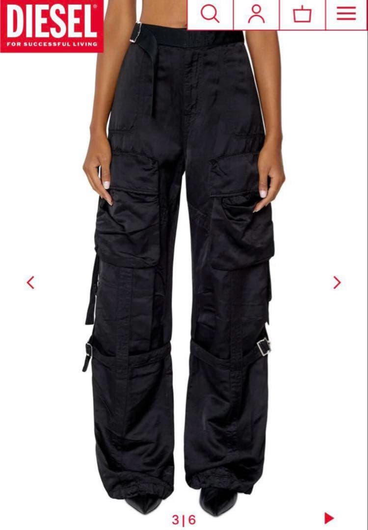DIESEL レア ブラック カーゴパンツ 23