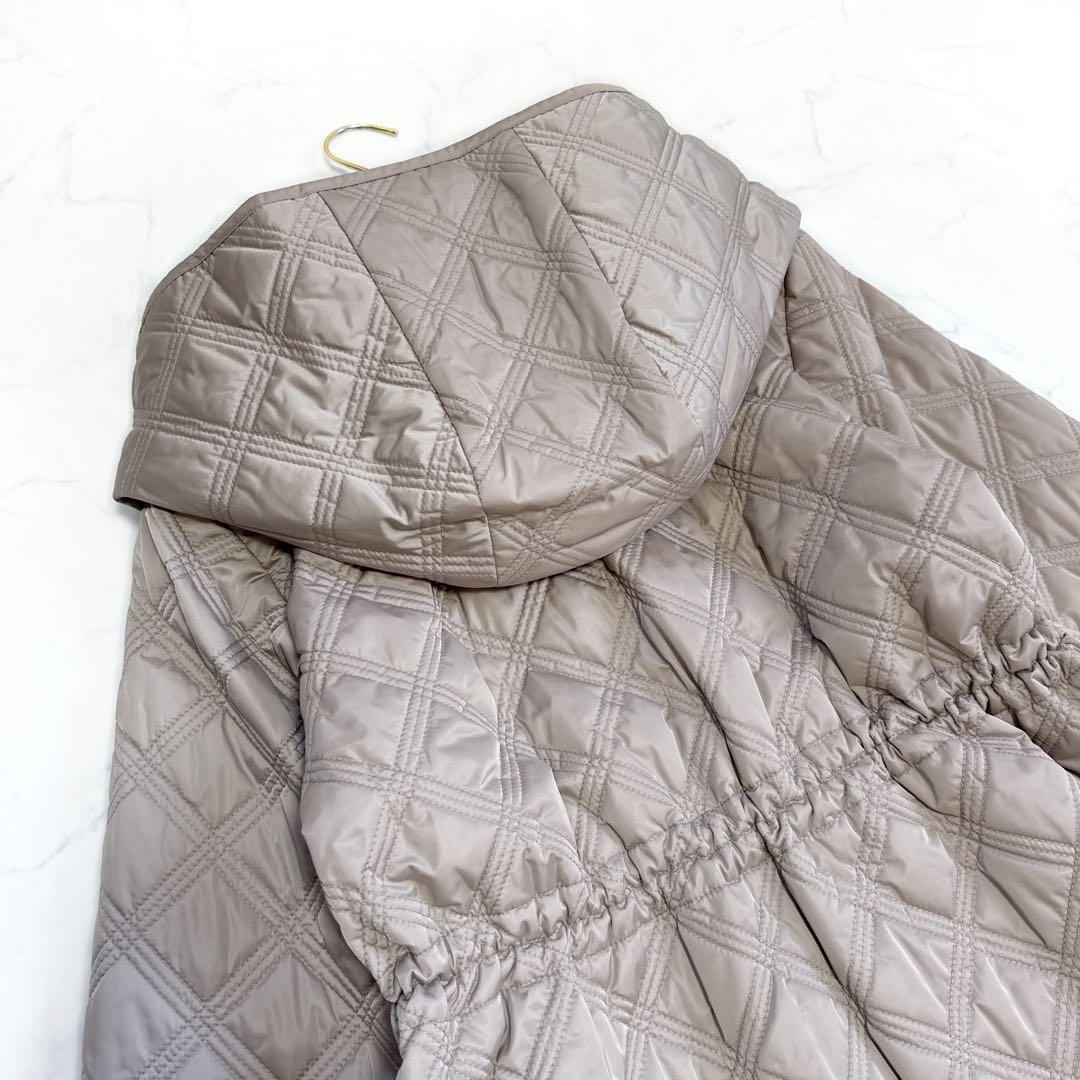 24AW アナイ ANAYI キルティングフードコート 36 ベージュ系