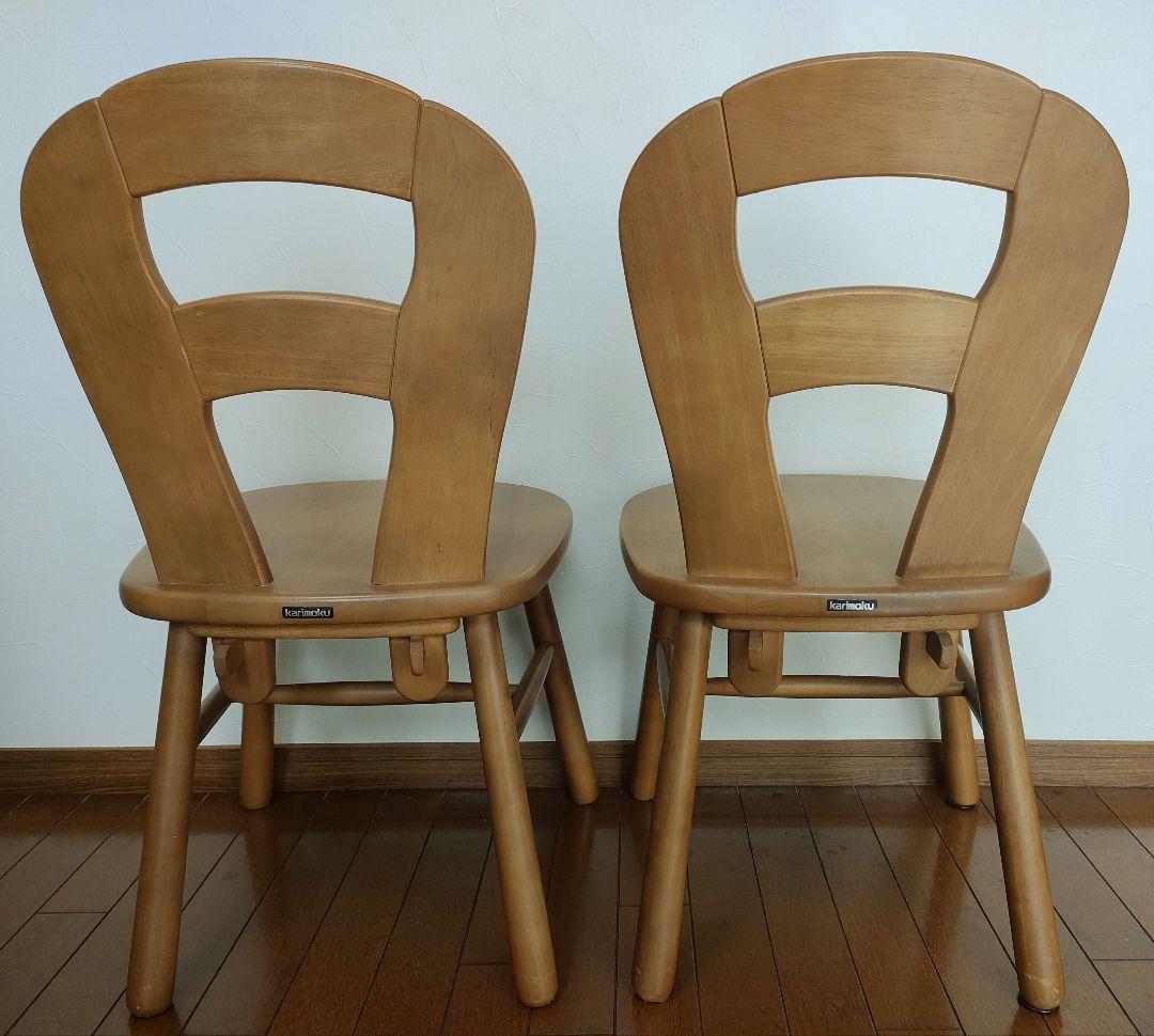 カリモク木製ダイニングチェア 1脚①