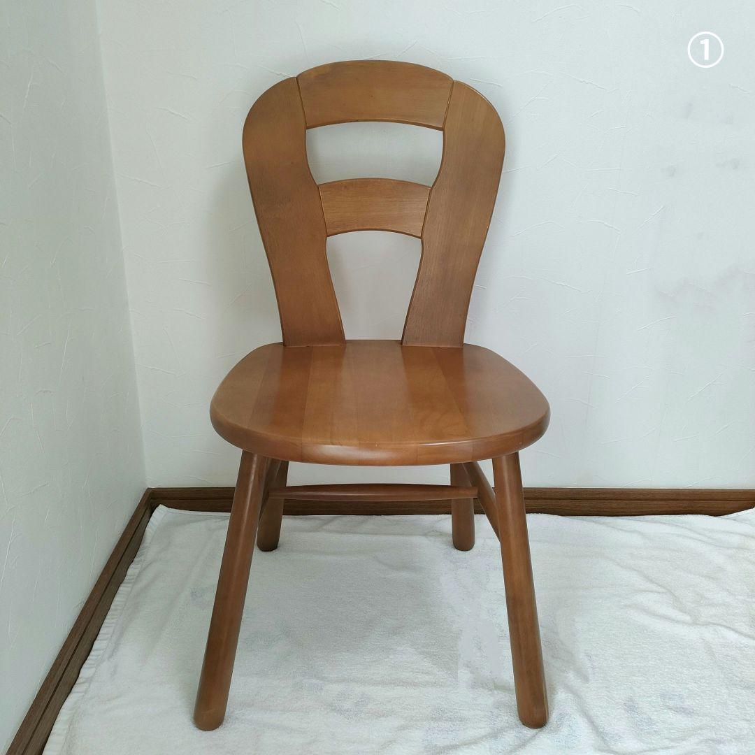 カリモク木製ダイニングチェア 1脚①