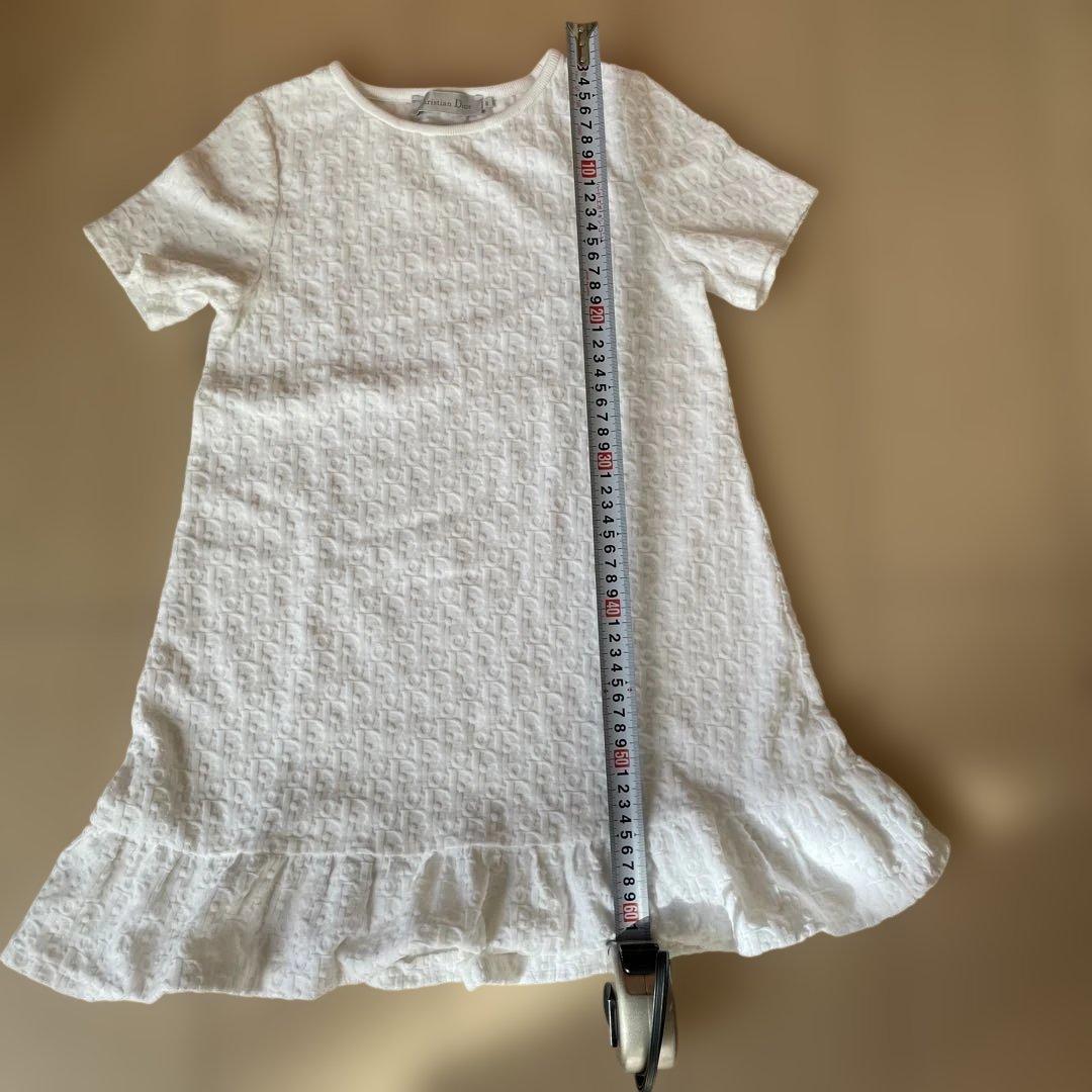 【Christian DIOR】 ホワイト　コットンワンピース8Ｙ