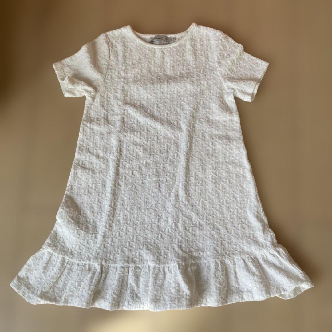 【Christian DIOR】 ホワイト　コットンワンピース8Ｙ