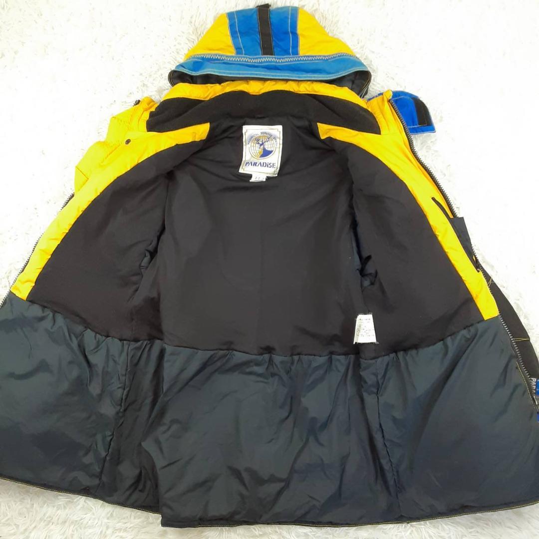美品◎PARADISE パラダイス スキーウェアセットアップ ブルー 90s