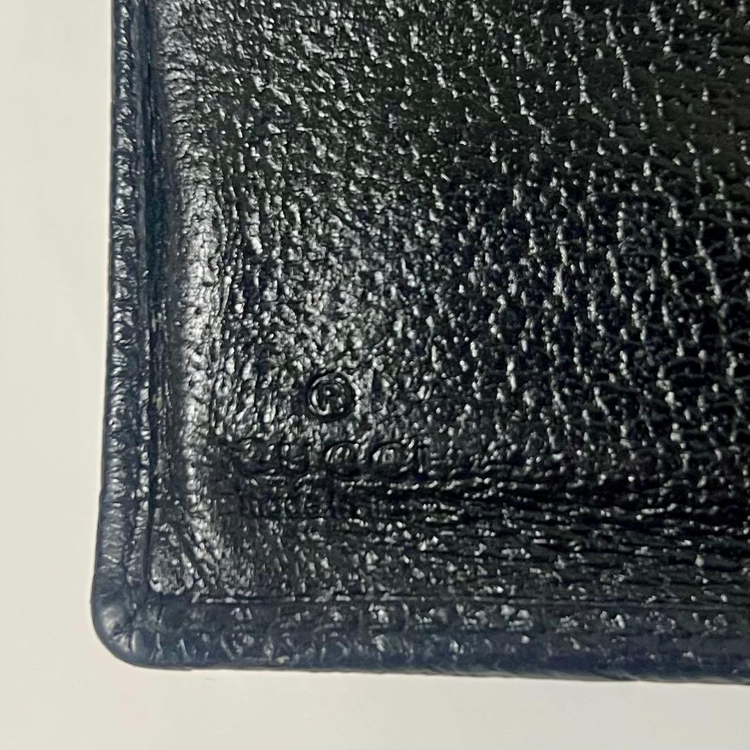 グッチ GUCCI 二つ折り財布 GGキャンバス コンパクト ブラック
