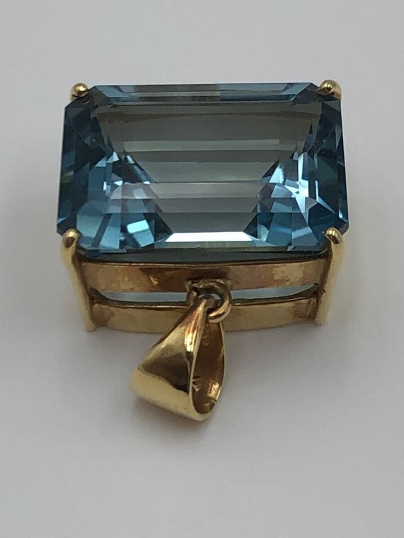 【masa_ruth1012】 アクアマリン ペンダント K18刻印