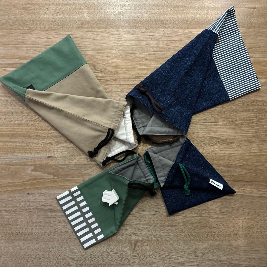 lu_na.様 給食セット ランチョンマット 給食ナフキン 巾着袋 給食袋