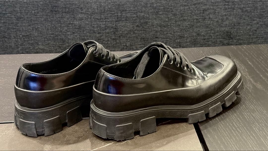 PRADA モノリス ダービーシューズ　UK10.5 29cm相当