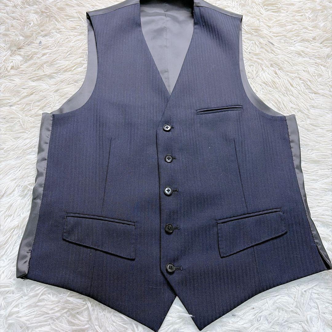 ORIHICA スーツ 3ピース セットアップ ネイビー L