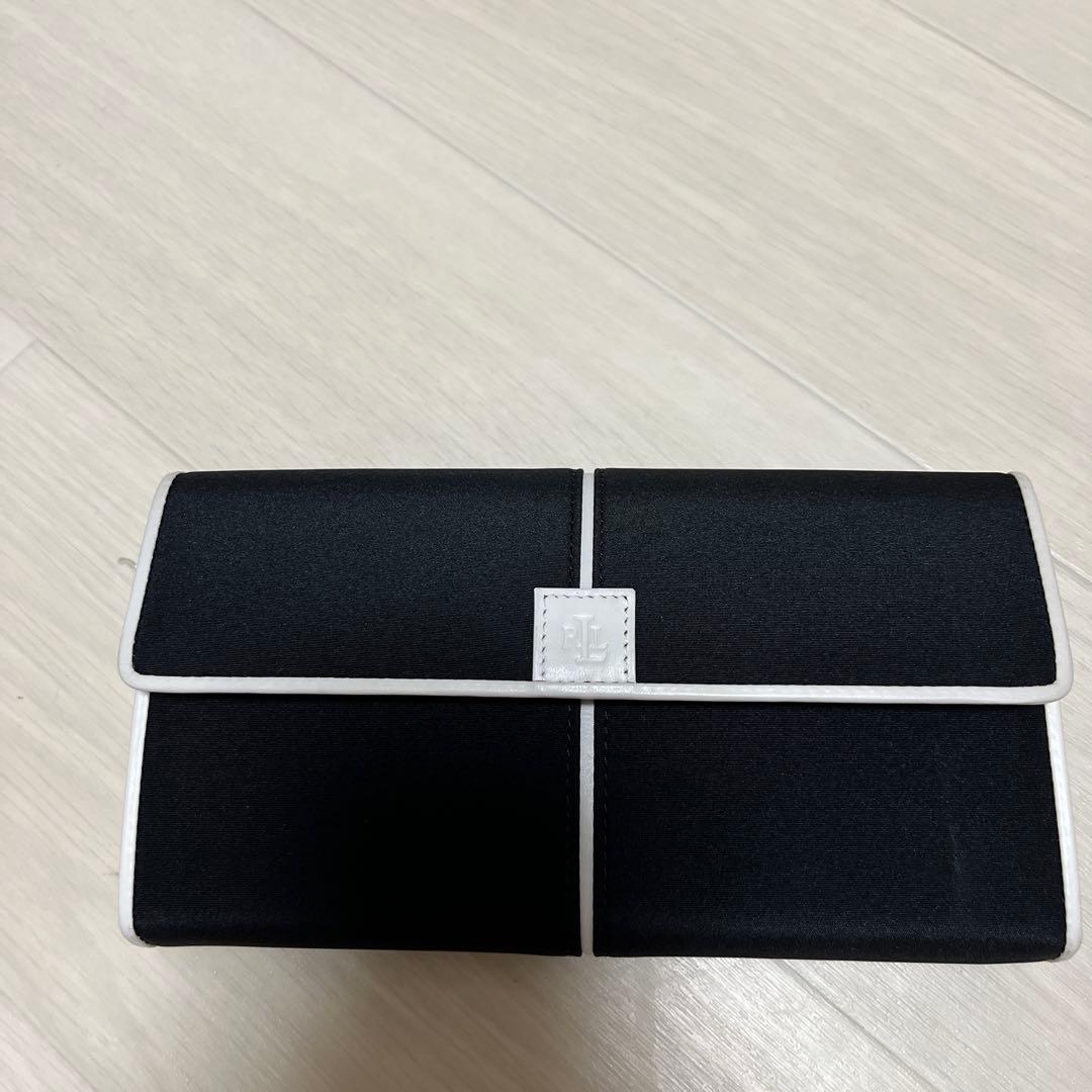 R.L. シンプル黒折りたたみ財布★★ラルフローレン