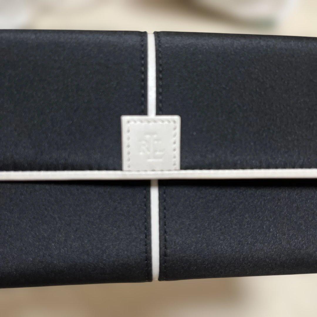 R.L. シンプル黒折りたたみ財布★★ラルフローレン