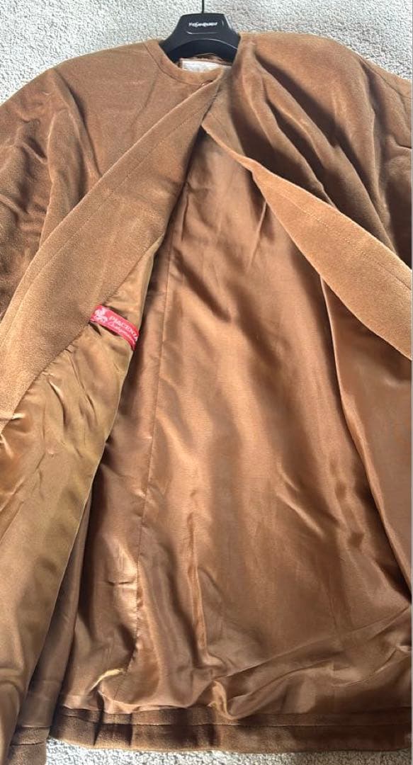 希少◆デルバ×PIACENZA ポンチョコート ケープ カシミヤ アンゴラ L