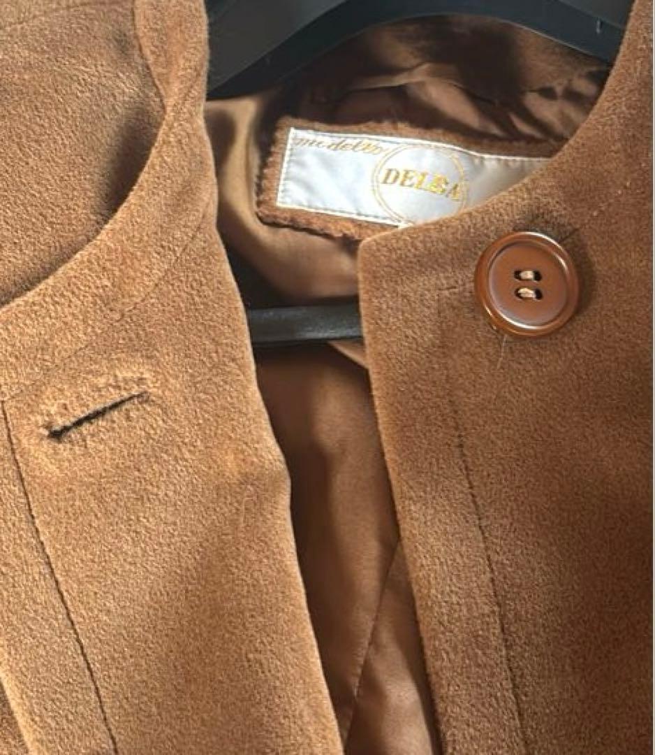 希少◆デルバ×PIACENZA ポンチョコート ケープ カシミヤ アンゴラ L