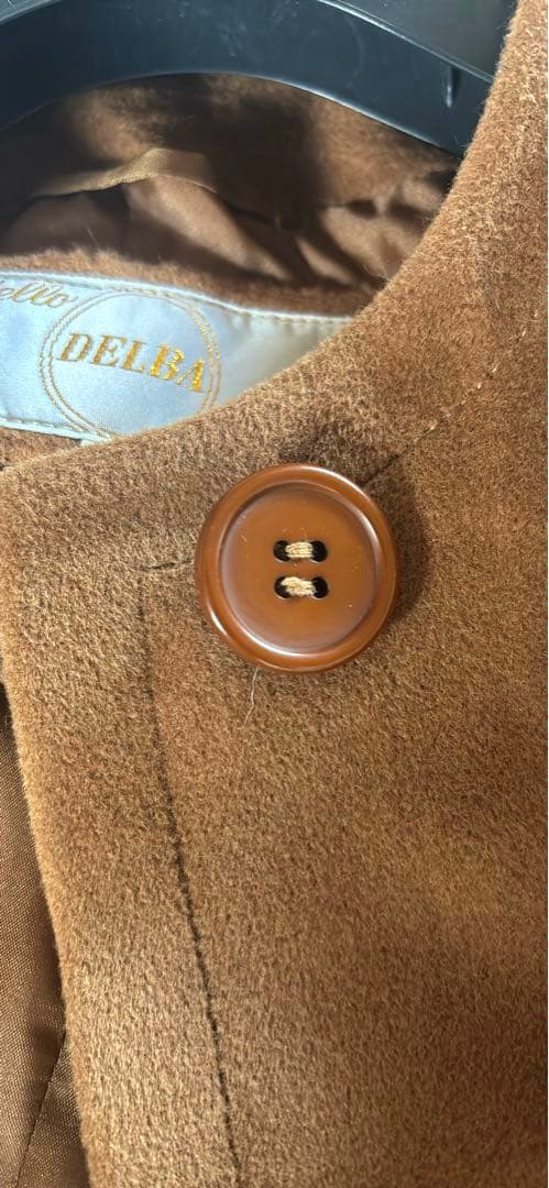 希少◆デルバ×PIACENZA ポンチョコート ケープ カシミヤ アンゴラ L