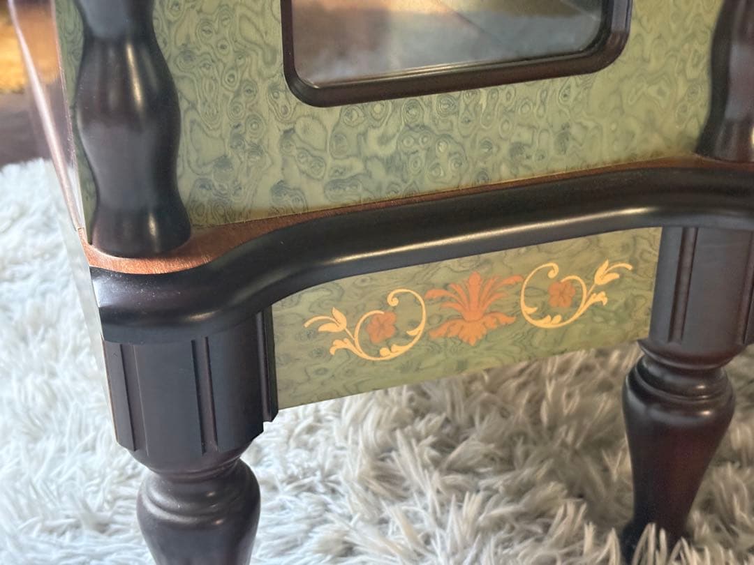 象嵌 キャビネット ガラスケース ショーケース アンティーク ビンテージ YZ