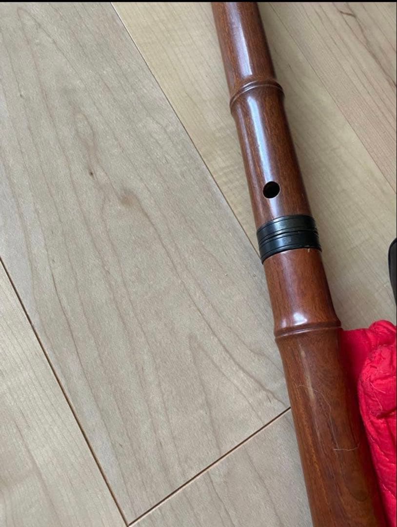 木製　尺八 ケース付き