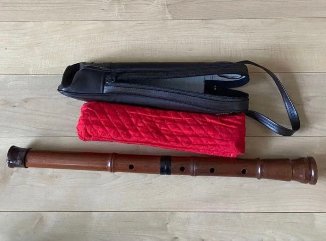 木製　尺八 ケース付き