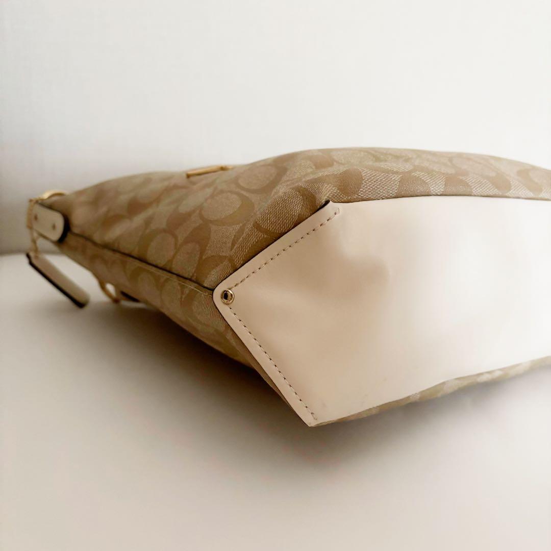 【極美品】COACH コーチ シグネチャー PVC トート ショルダー 2way