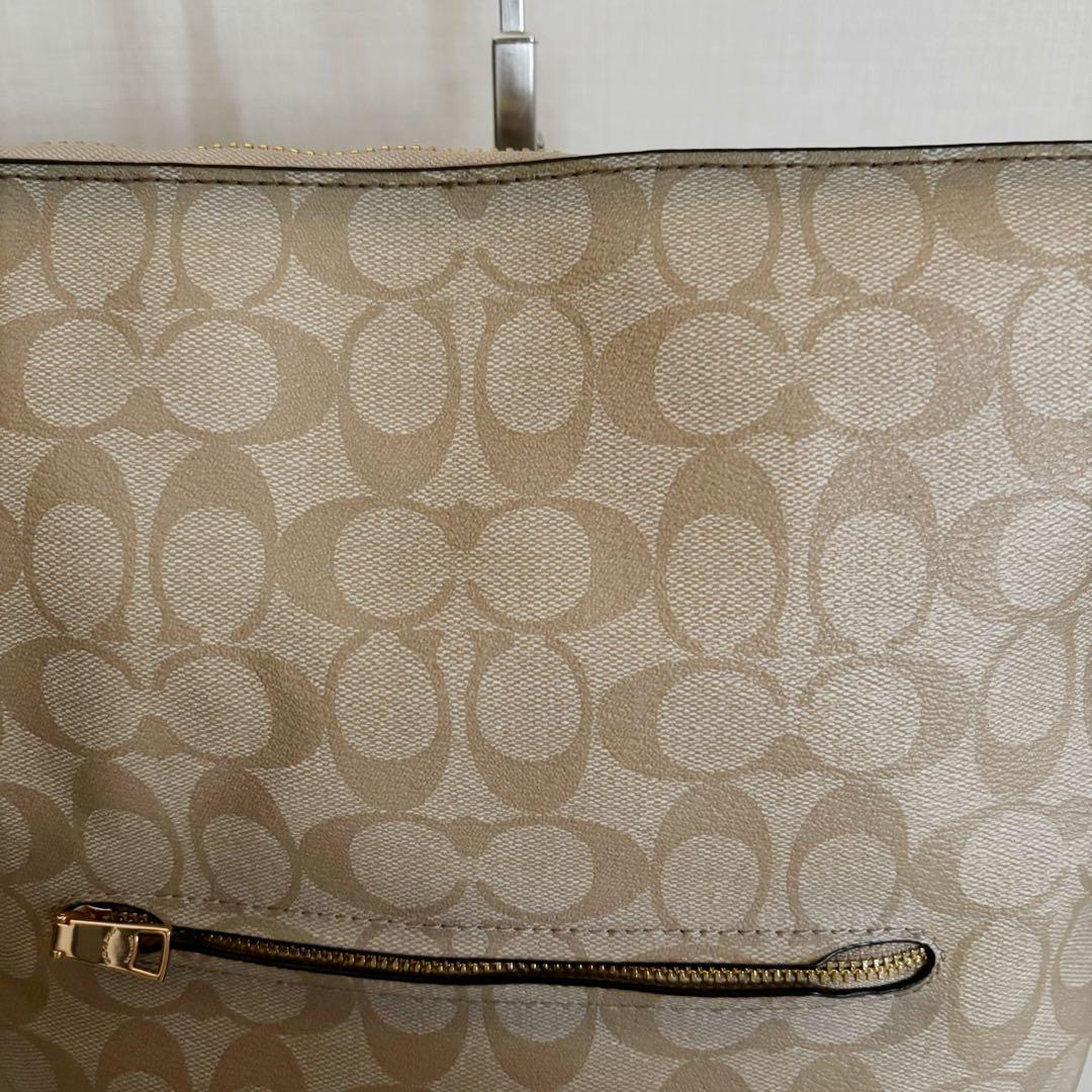 【極美品】COACH コーチ シグネチャー PVC トート ショルダー 2way