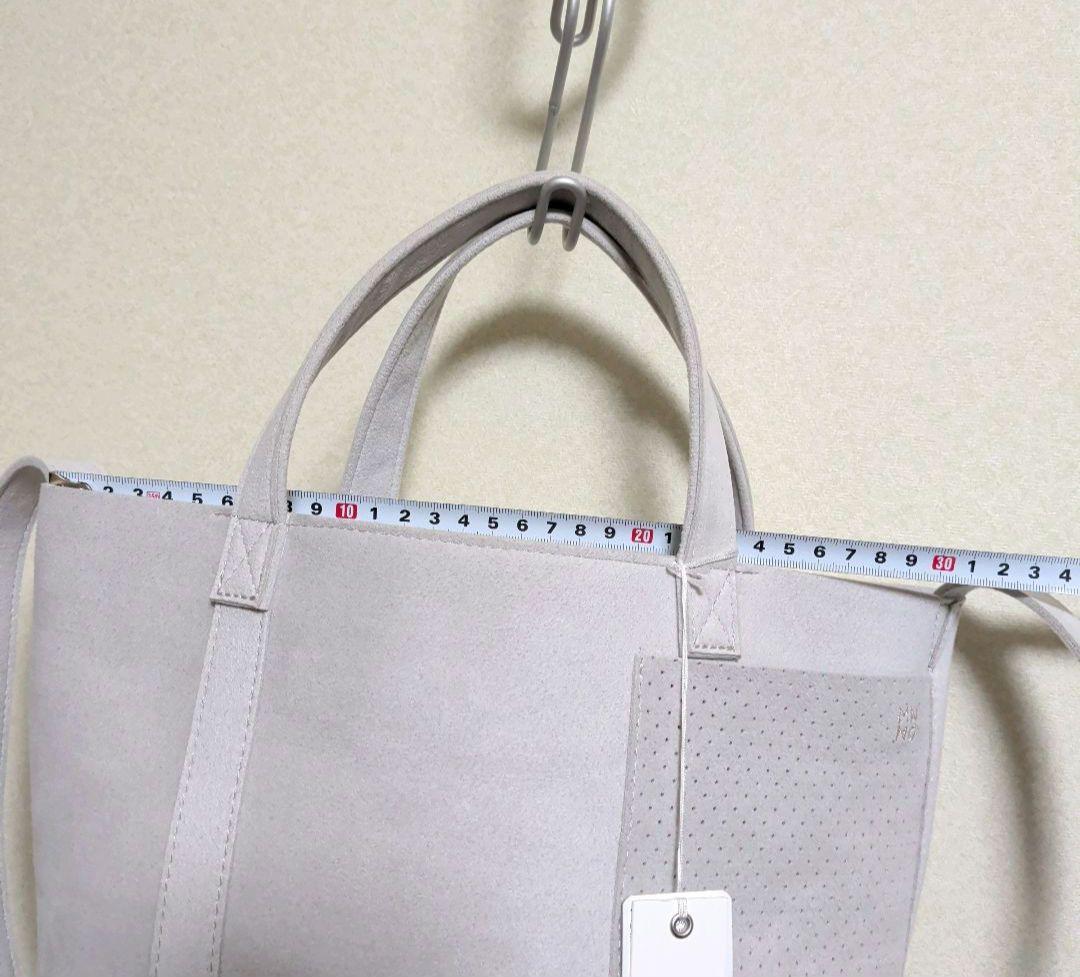 MNNGもののぐトートバッグ ウルトラスエード 洗える 軽量 斜めがけ 2way