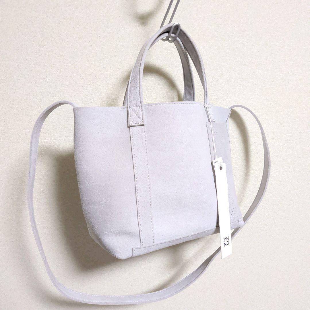 MNNGもののぐトートバッグ ウルトラスエード 洗える 軽量 斜めがけ 2way